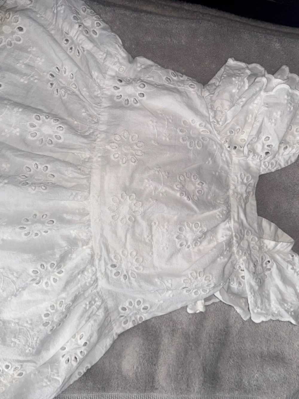 Zara white embroidery dress